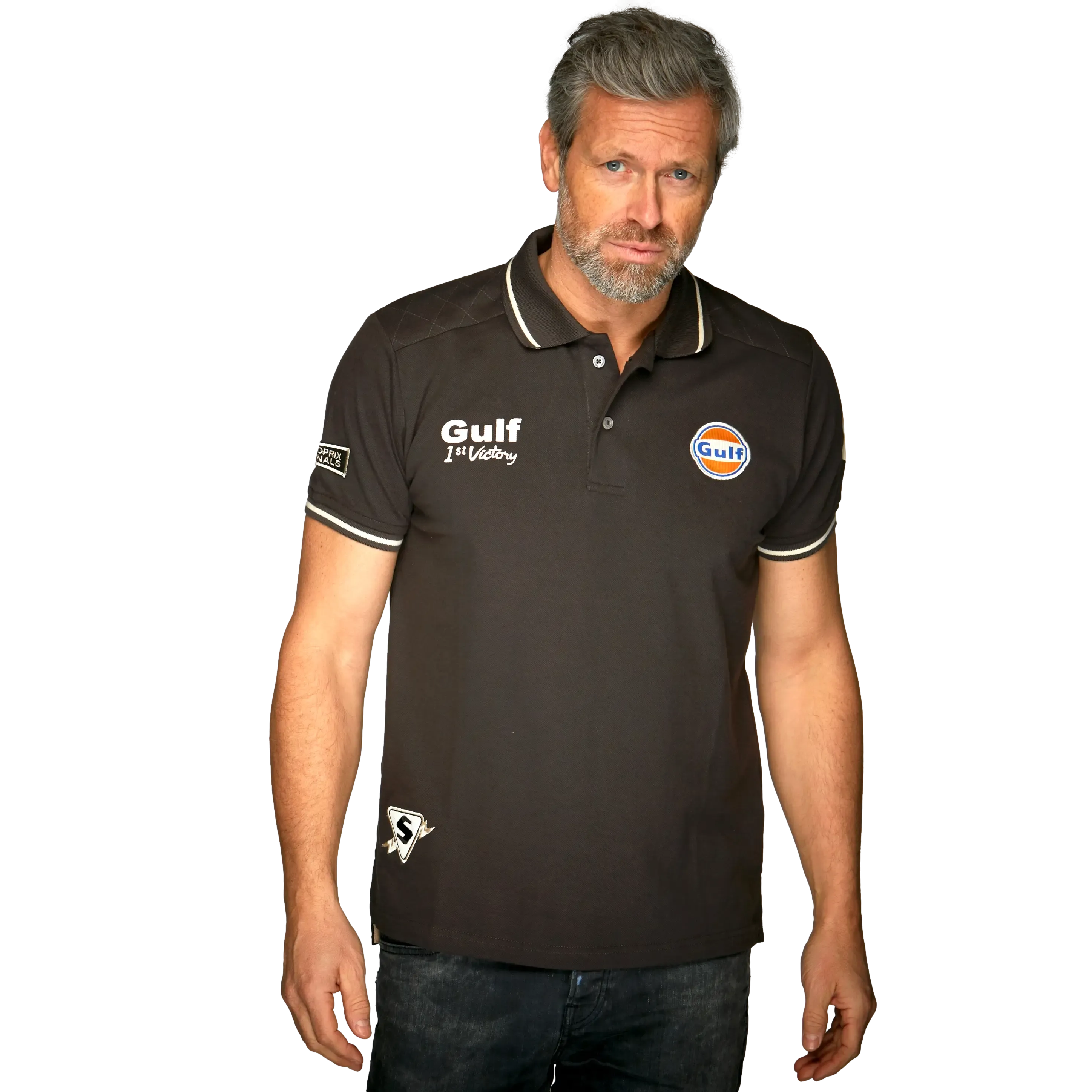 Gulf Vintage Polo in Anthracite