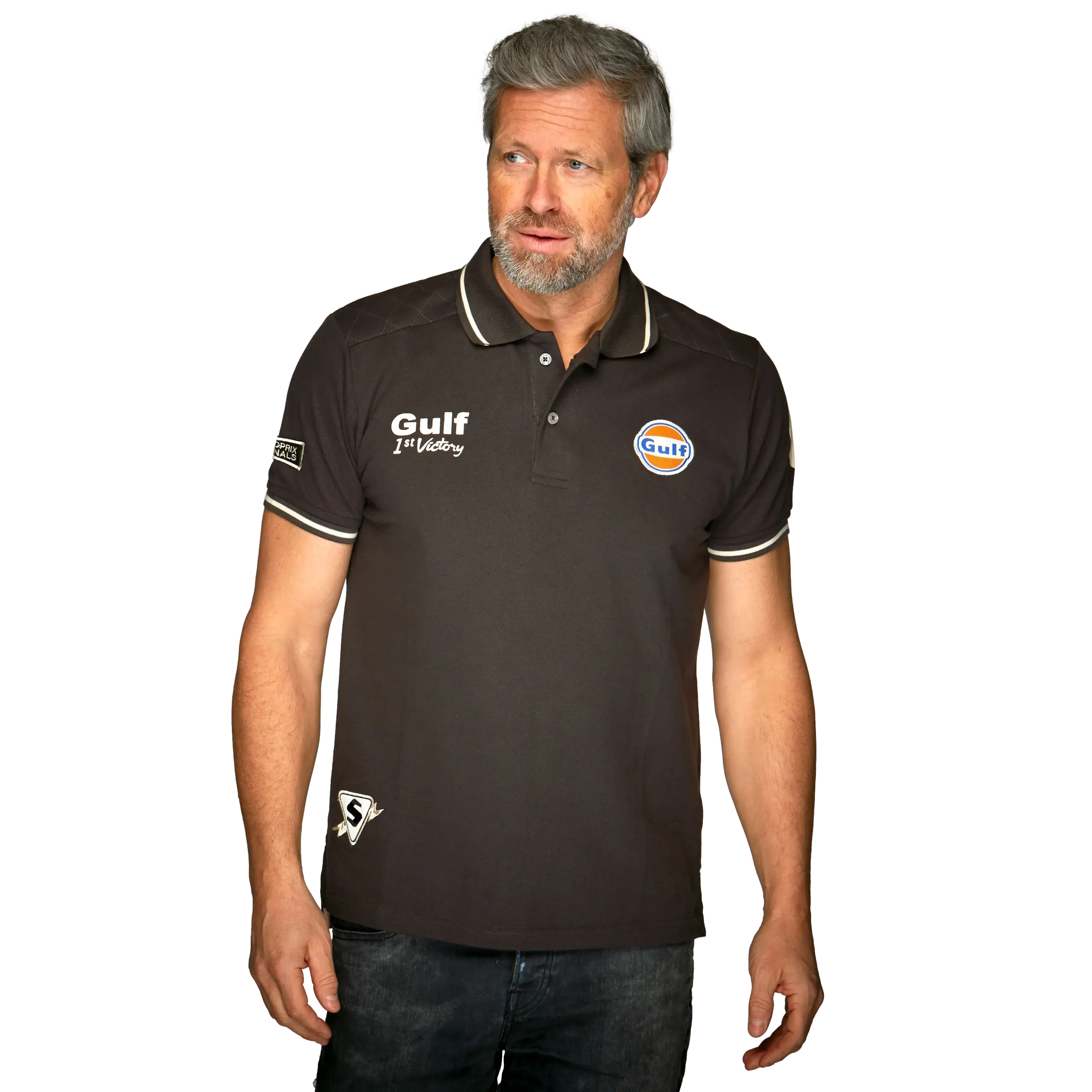 Gulf Vintage Polo in Anthracite