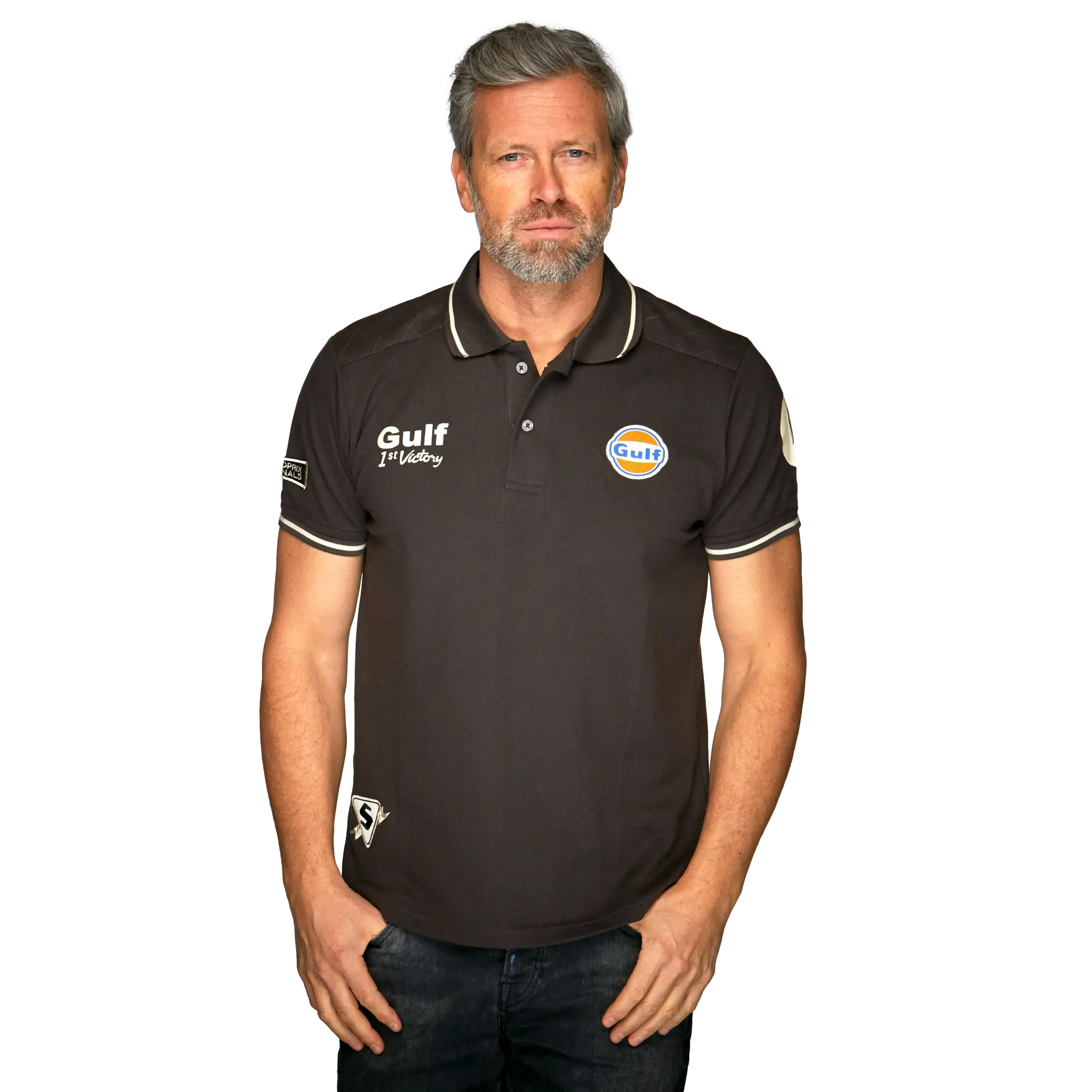 Gulf Vintage Polo in Anthracite