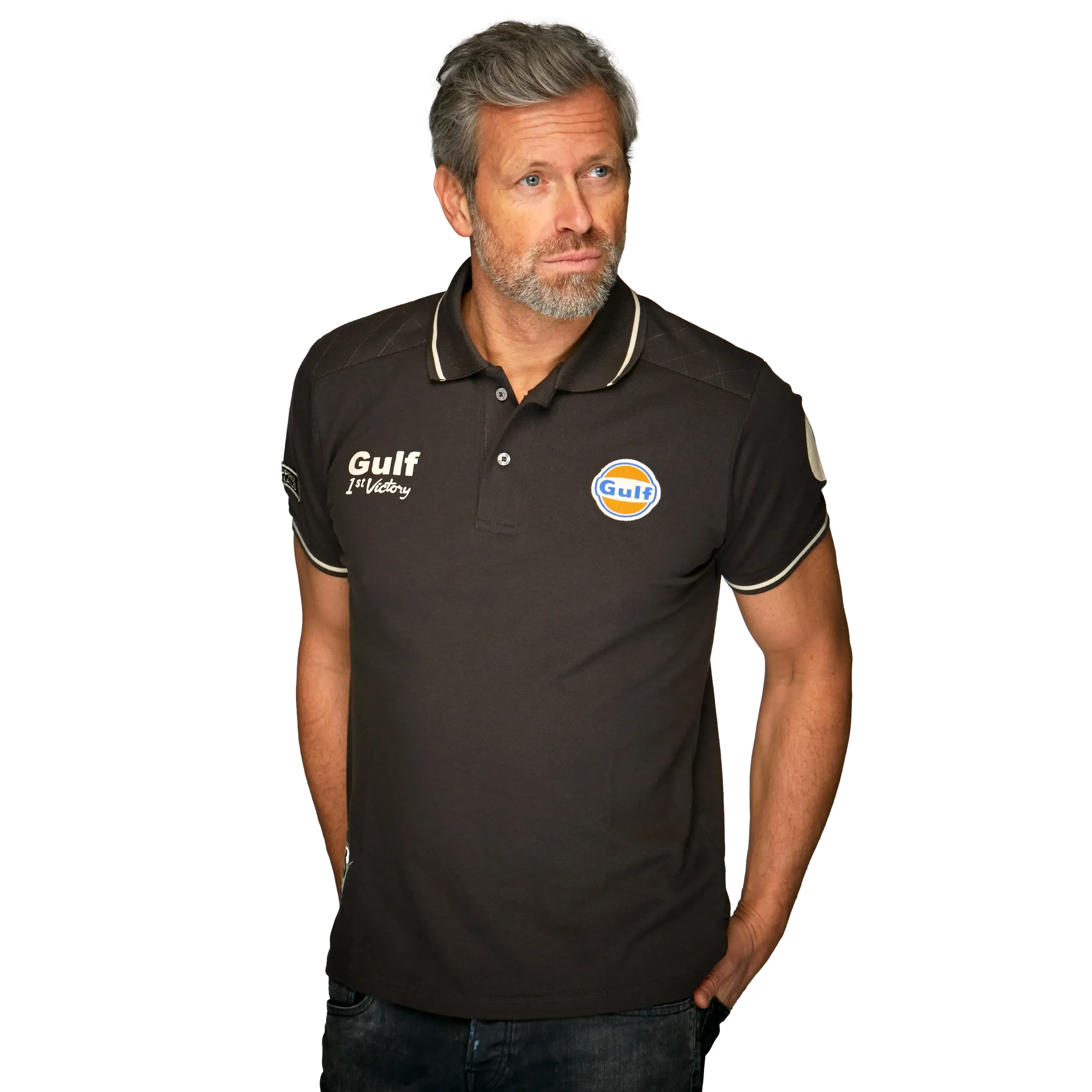 Gulf Vintage Polo in Anthracite