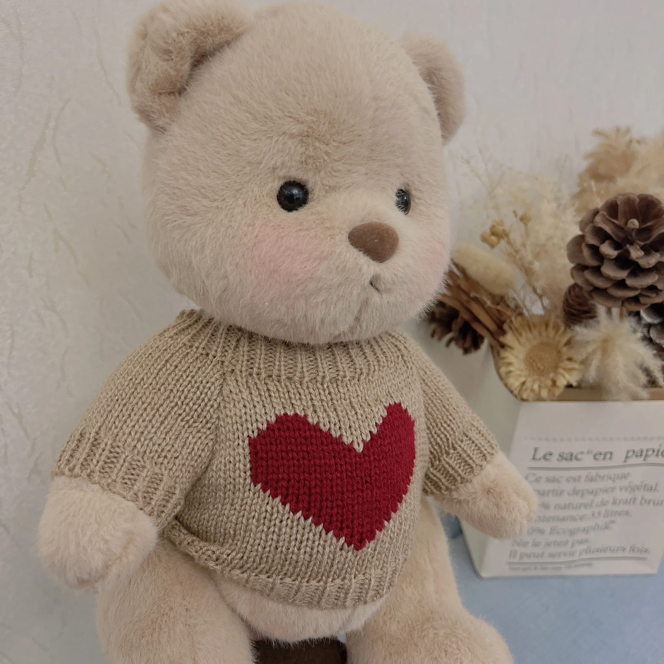 Handmade Cute Teddy Bears With Lotso Bear Suits Stuffed Bear Toys Valentines Day Decor Gifts for Her / Girlfriend Lover Mom Kids