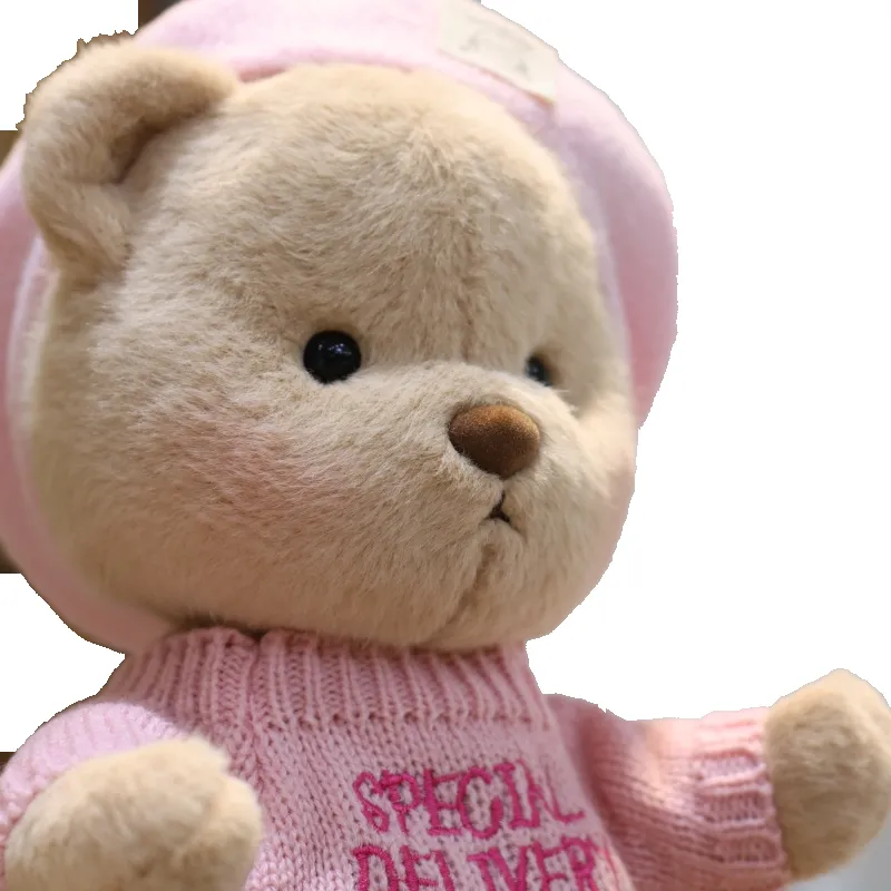 Handmade Cute Teddy Bears With Lotso Bear Suits Stuffed Bear Toys Valentines Day Decor Gifts for Her / Girlfriend Lover Mom Kids