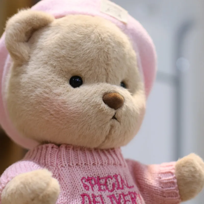 Handmade Cute Teddy Bears With Lotso Bear Suits Stuffed Bear Toys Valentines Day Decor Gifts for Her / Girlfriend Lover Mom Kids
