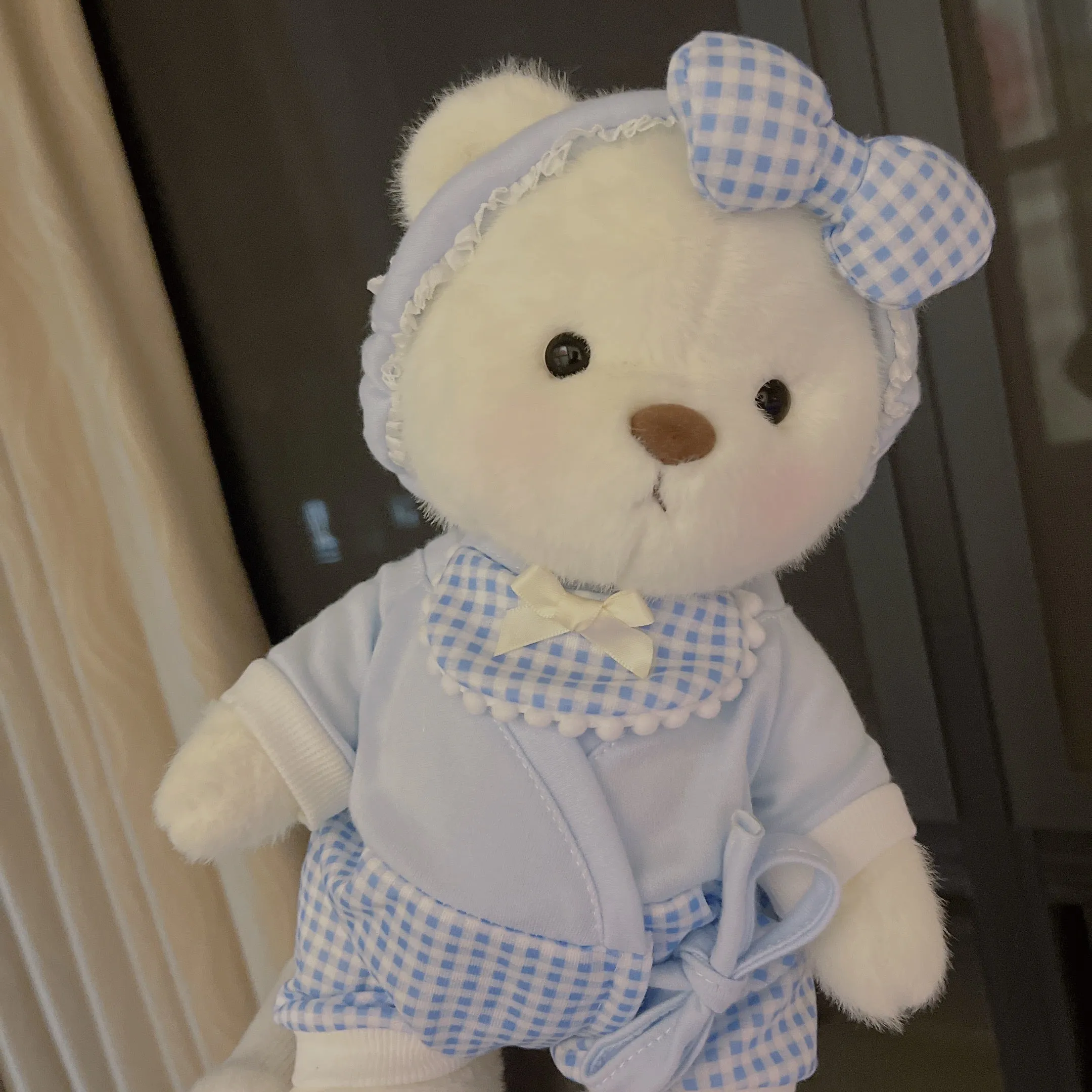 Handmade Cute Teddy Bears With Lotso Bear Suits Stuffed Bear Toys Valentines Day Decor Gifts for Her / Girlfriend Lover Mom Kids