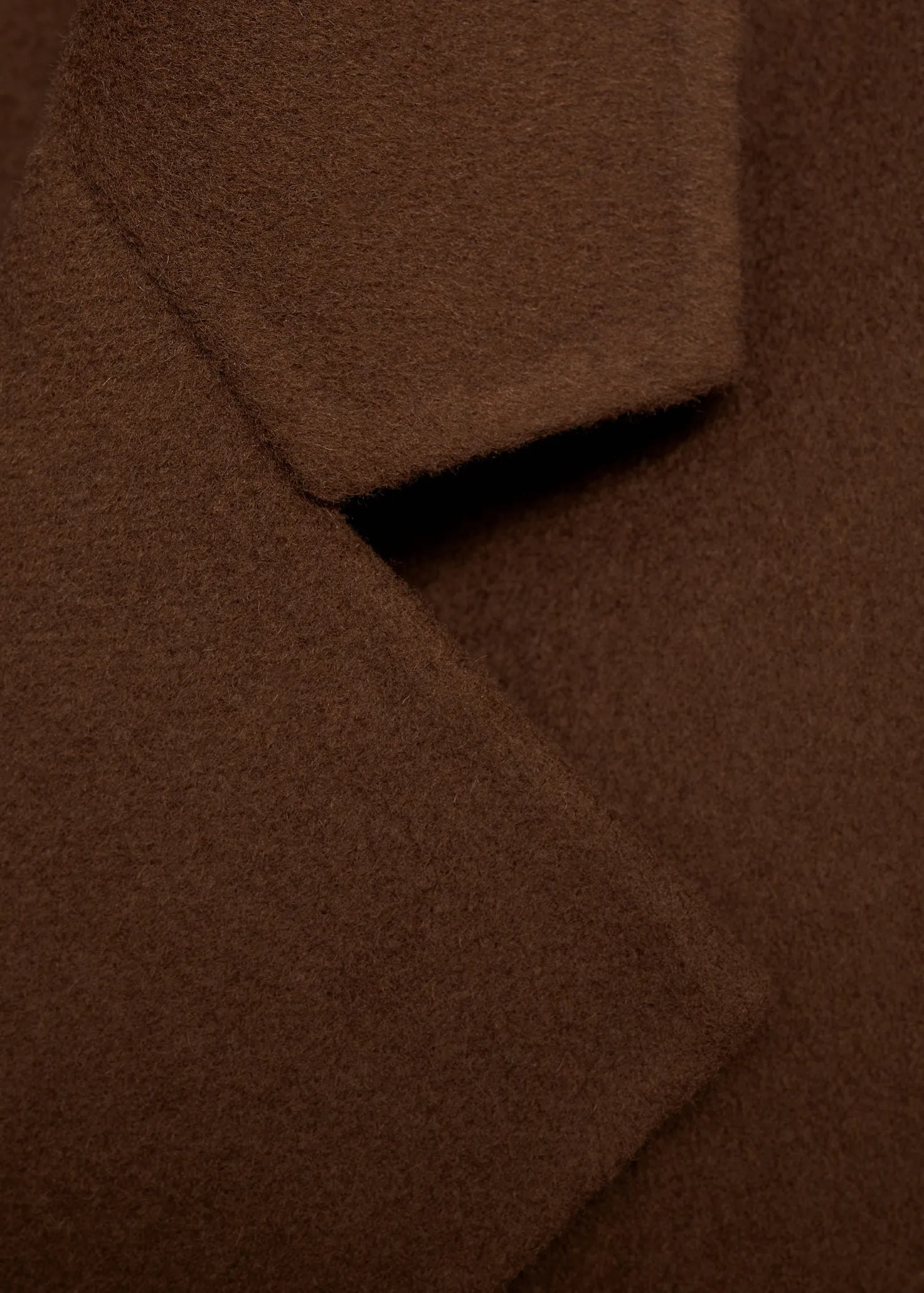 Handmade oversized wool coat - Dark Brown