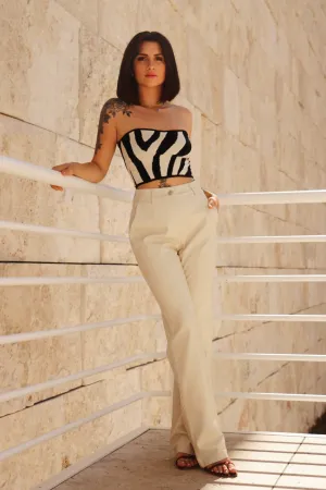 Haven Cream Leather Pants