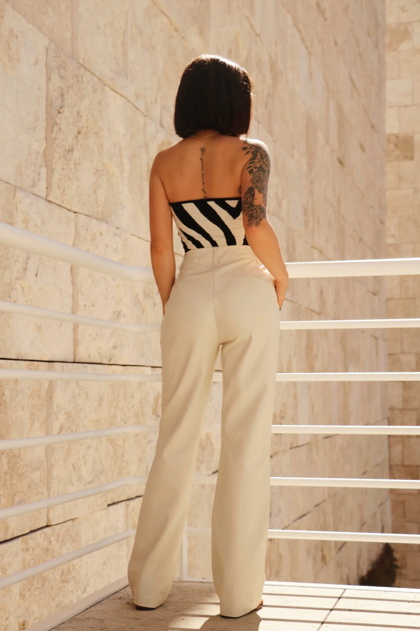 Haven Cream Leather Pants