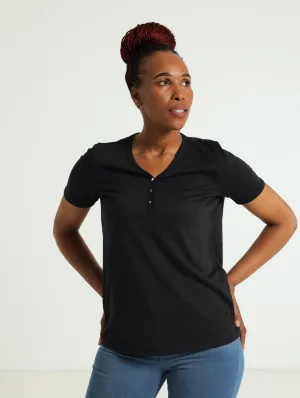 Henley Tee - Black