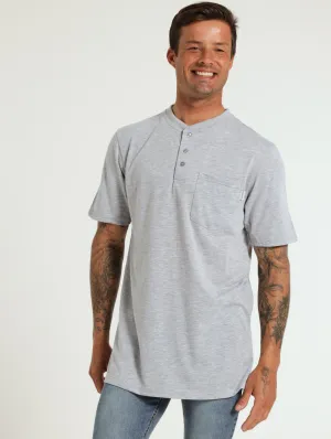 Henley Tee - Grey Melange