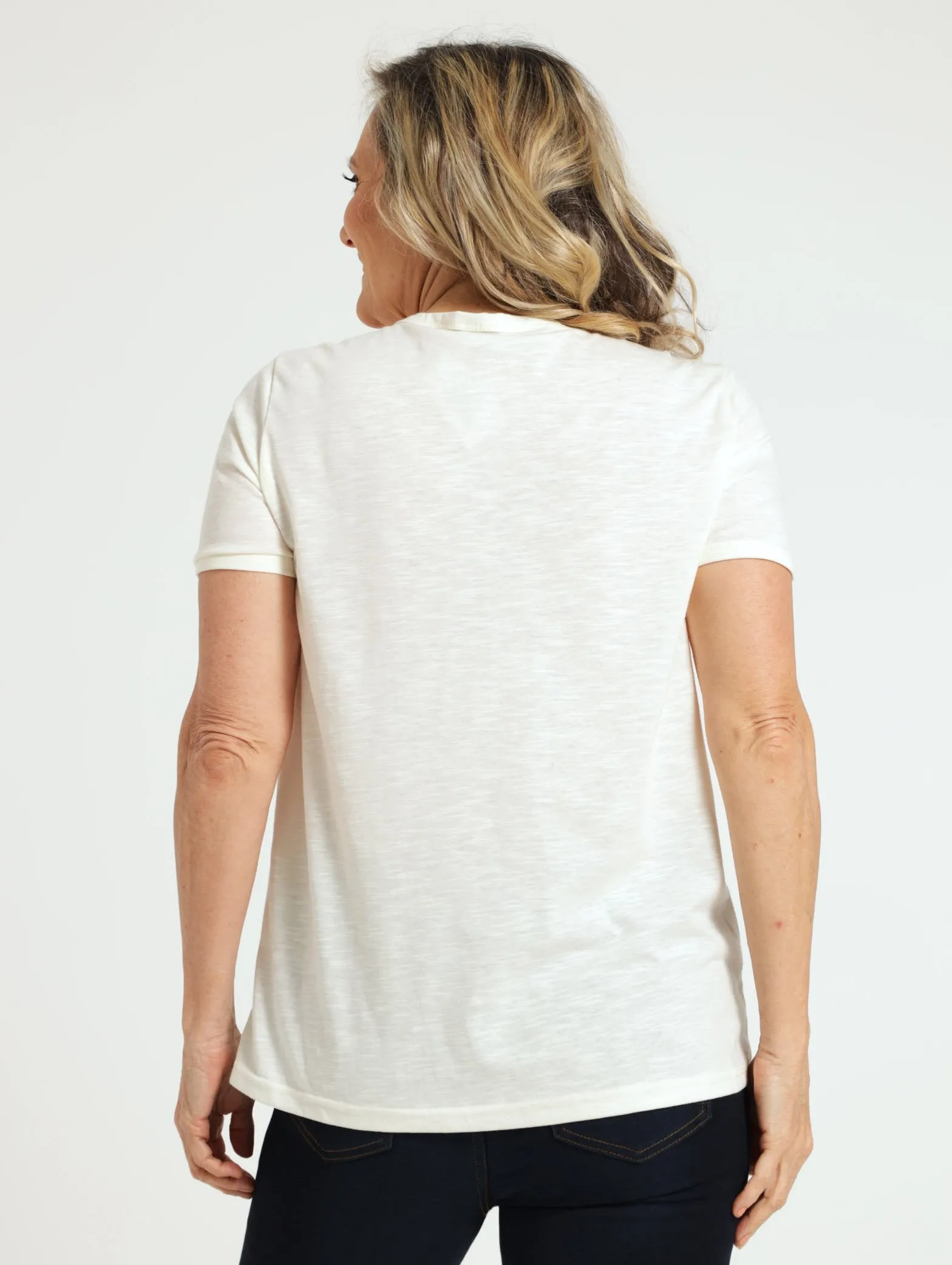 Henley Tee - White