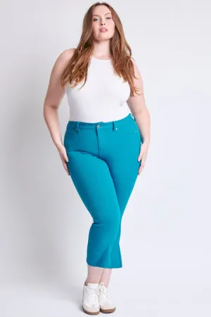 Hyper-Stretch Plus Crop Kick Flare: Blue