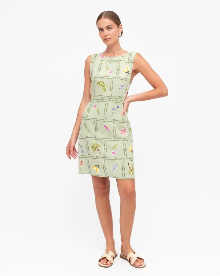 IRIS SHIFT DRESS || SAGE