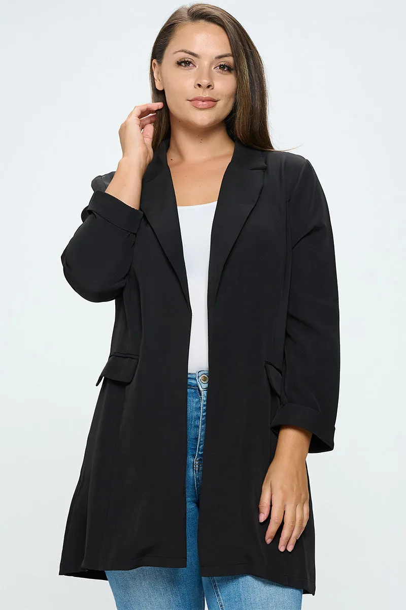 ITJS5267-PLUS | Coats | Junior Plus Collar Oversized Coat