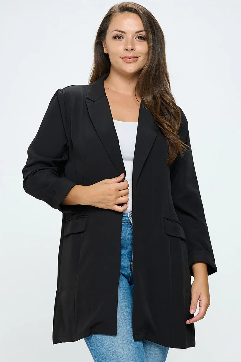 ITJS5267-PLUS | Coats | Junior Plus Collar Oversized Coat