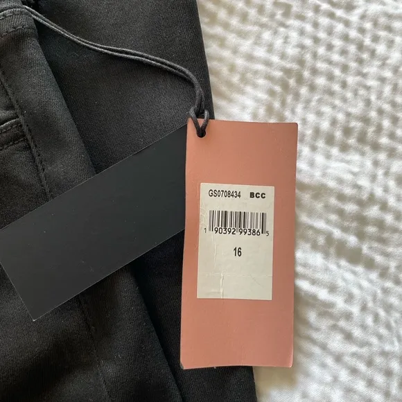 Jen 7 Black Coated Slim Bootcut Sculpting Pants