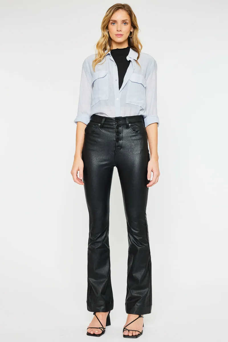 Joan High Rise Faux Leather Bootcut Pants
