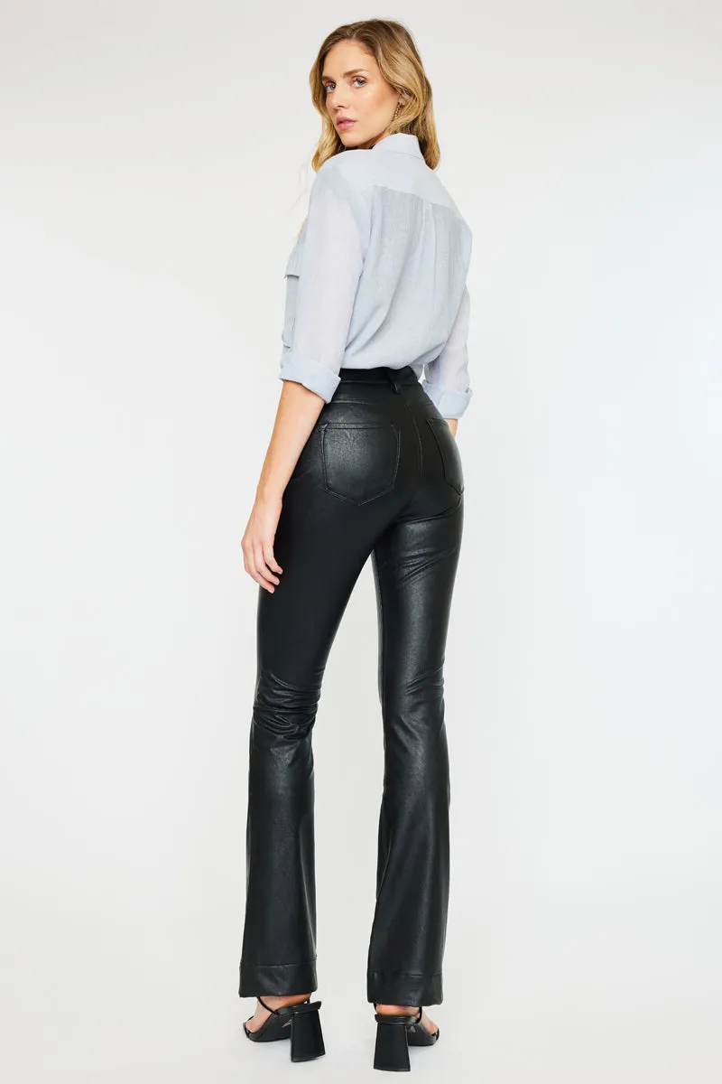 Joan High Rise Faux Leather Bootcut Pants