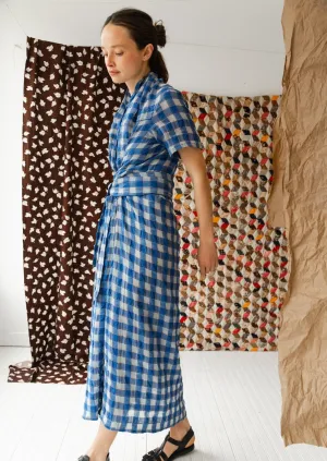 Joceyln Dress, Royal Gauze Plaid