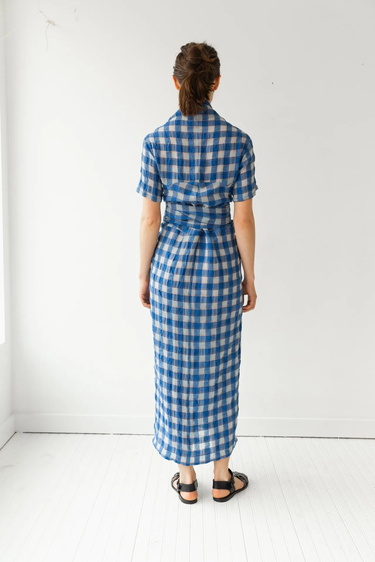 Joceyln Dress, Royal Gauze Plaid