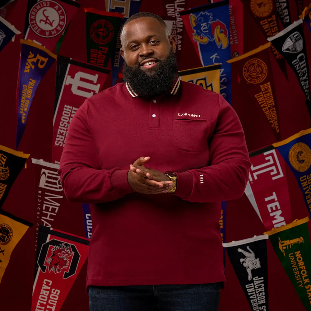 Kappa Alpha Psi Greek Letter Long Sleeve Polo