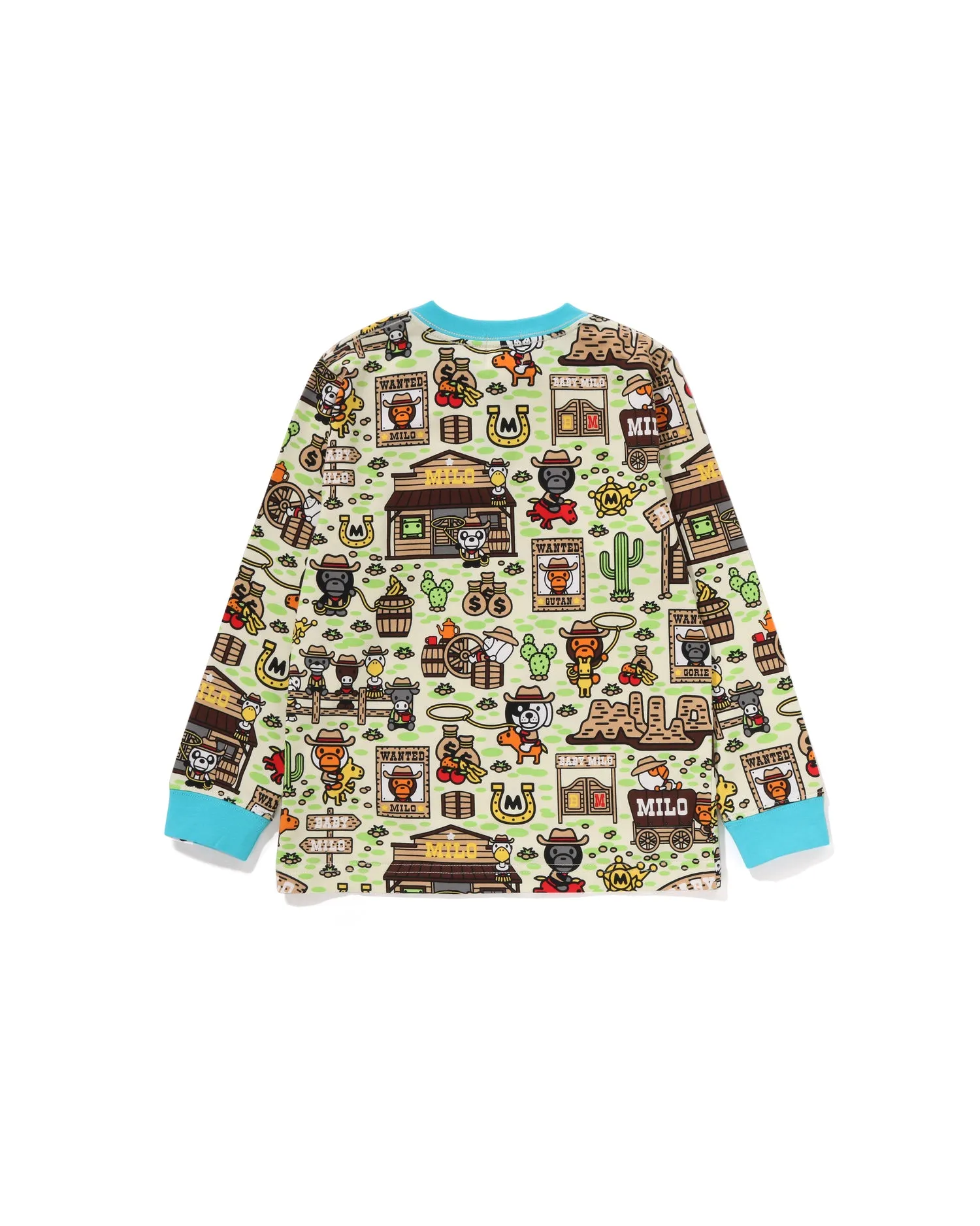Kids Baby Milo Western Pattern Ls Tee