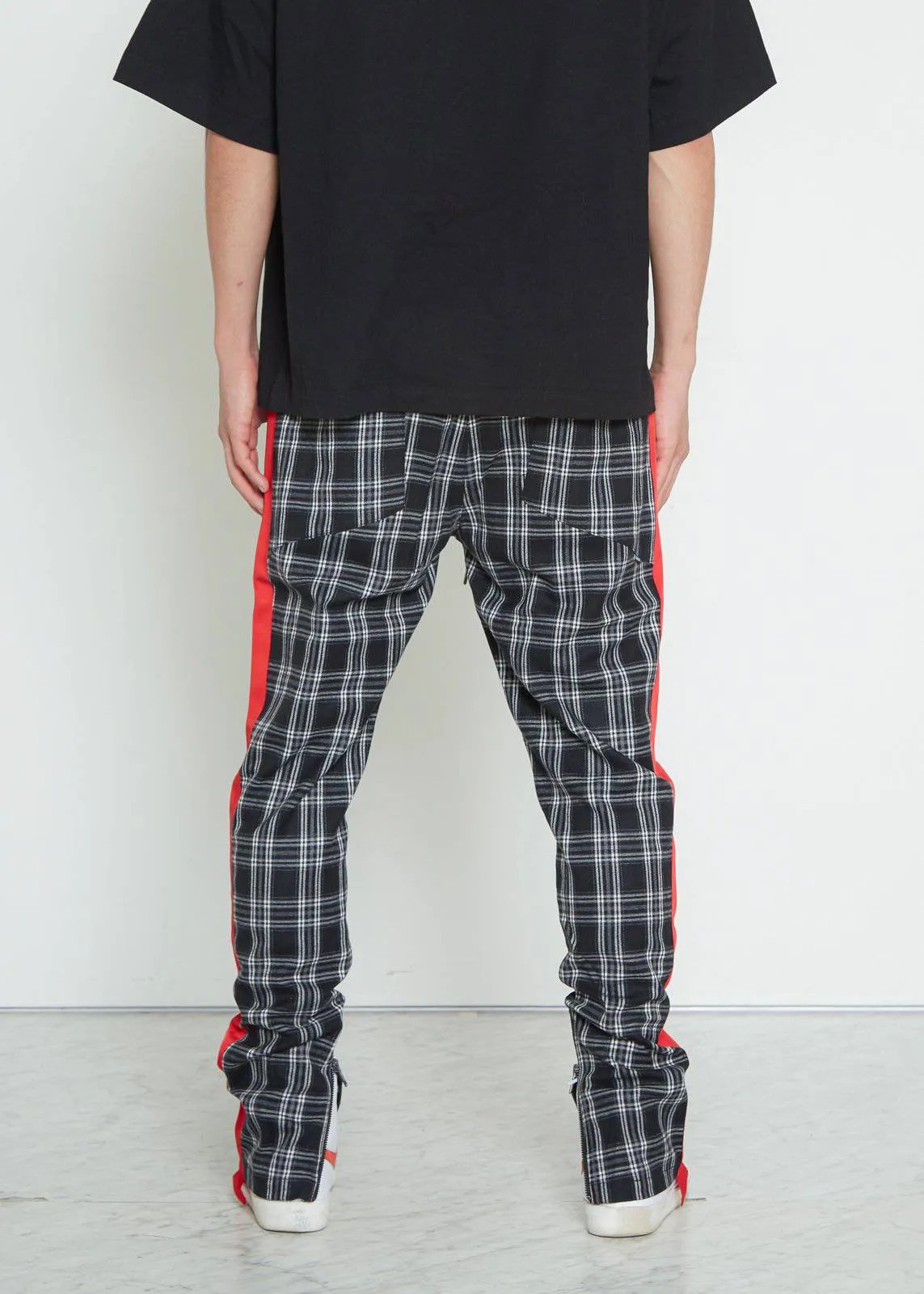 Konus Men's  Plaid Pants in Gray