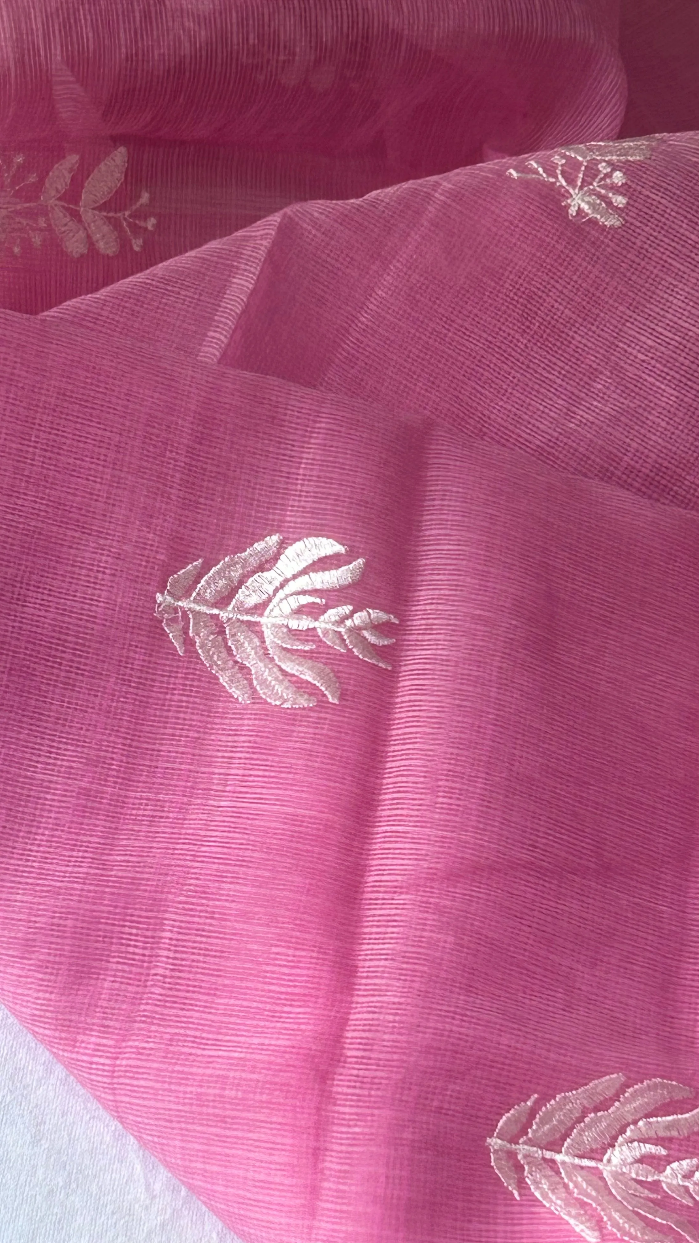 Kota Doriya Embroidery Work Suit In Pink