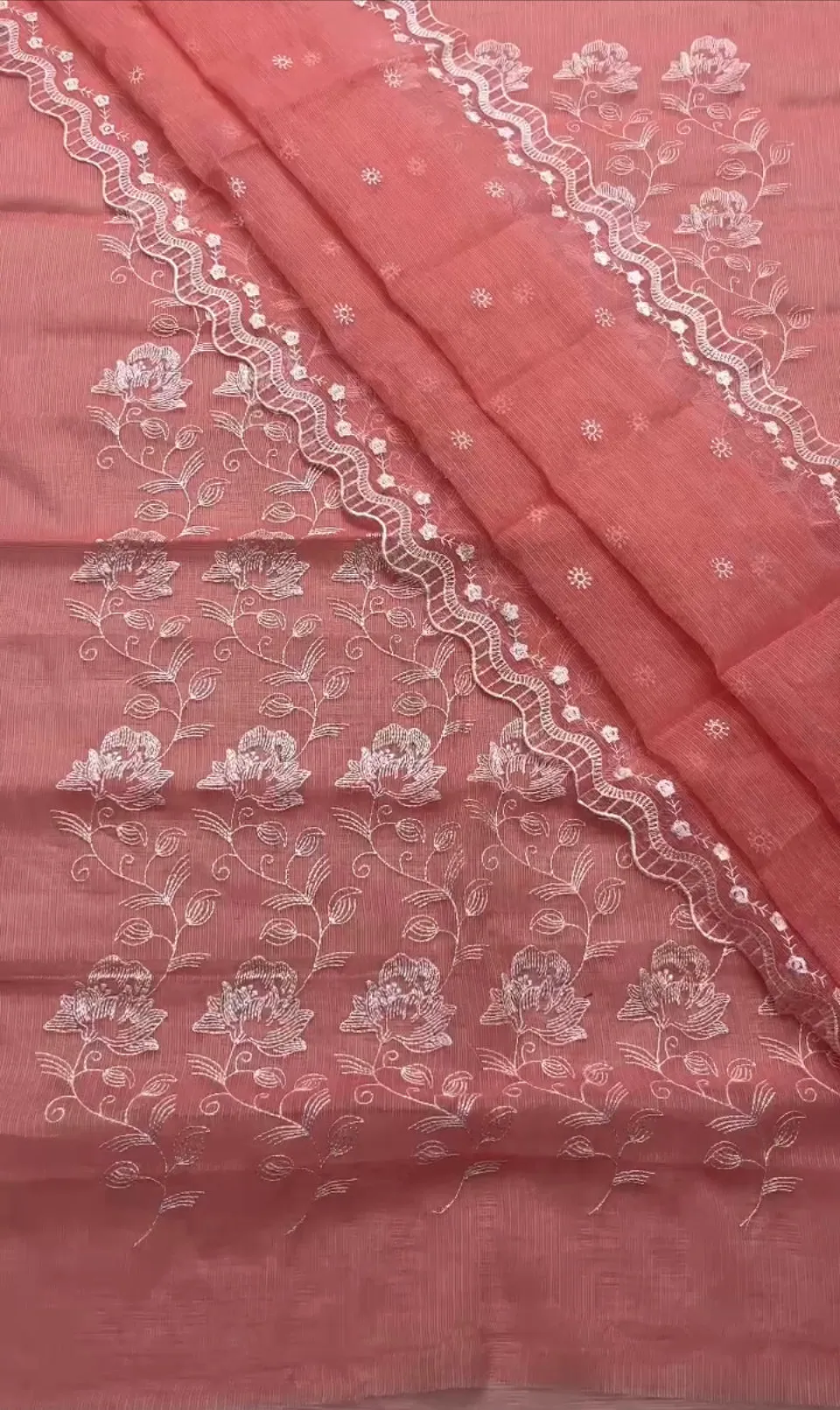 Kota Doriya Embroidery Work Suit In Pink