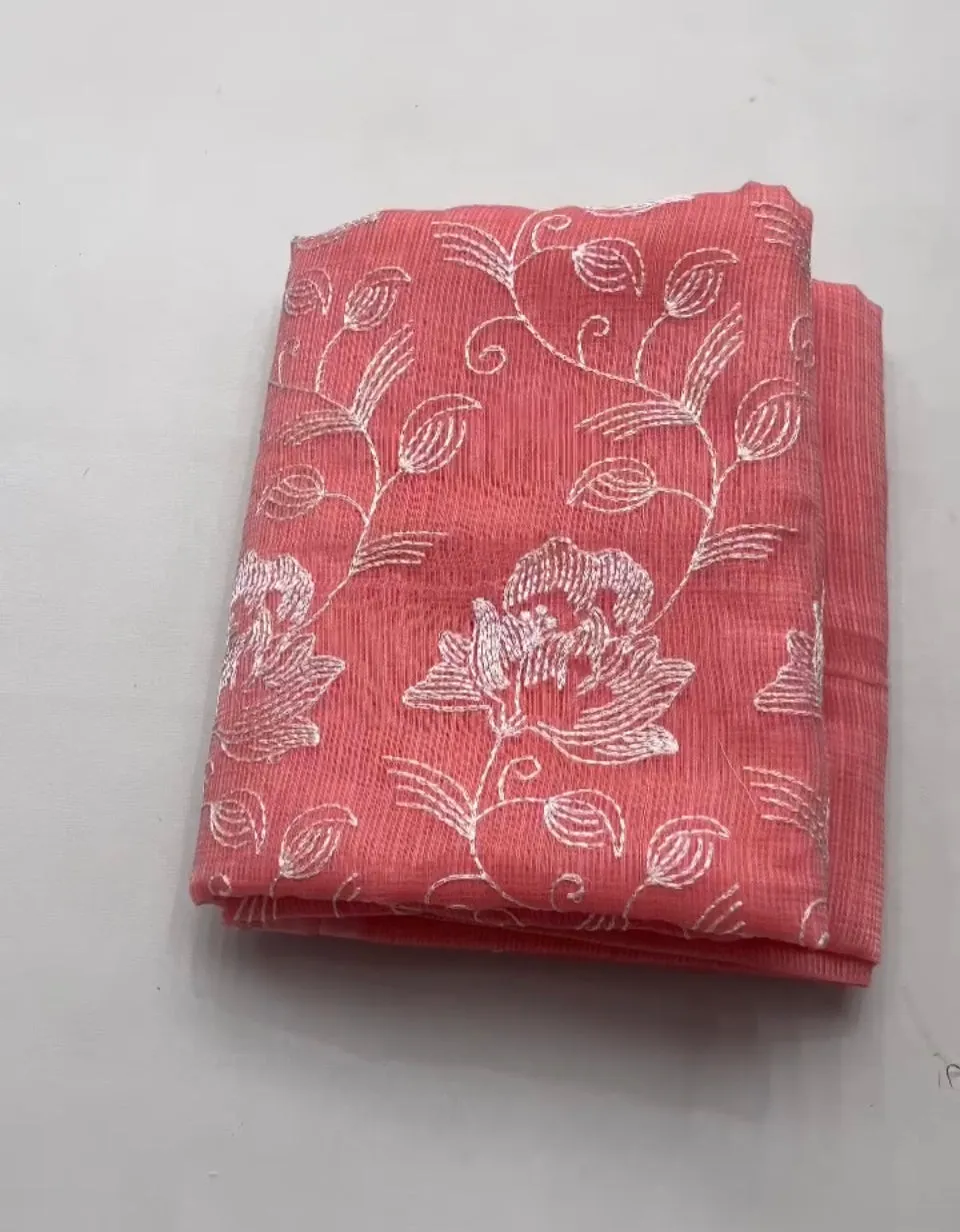 Kota Doriya Embroidery Work Suit In Pink