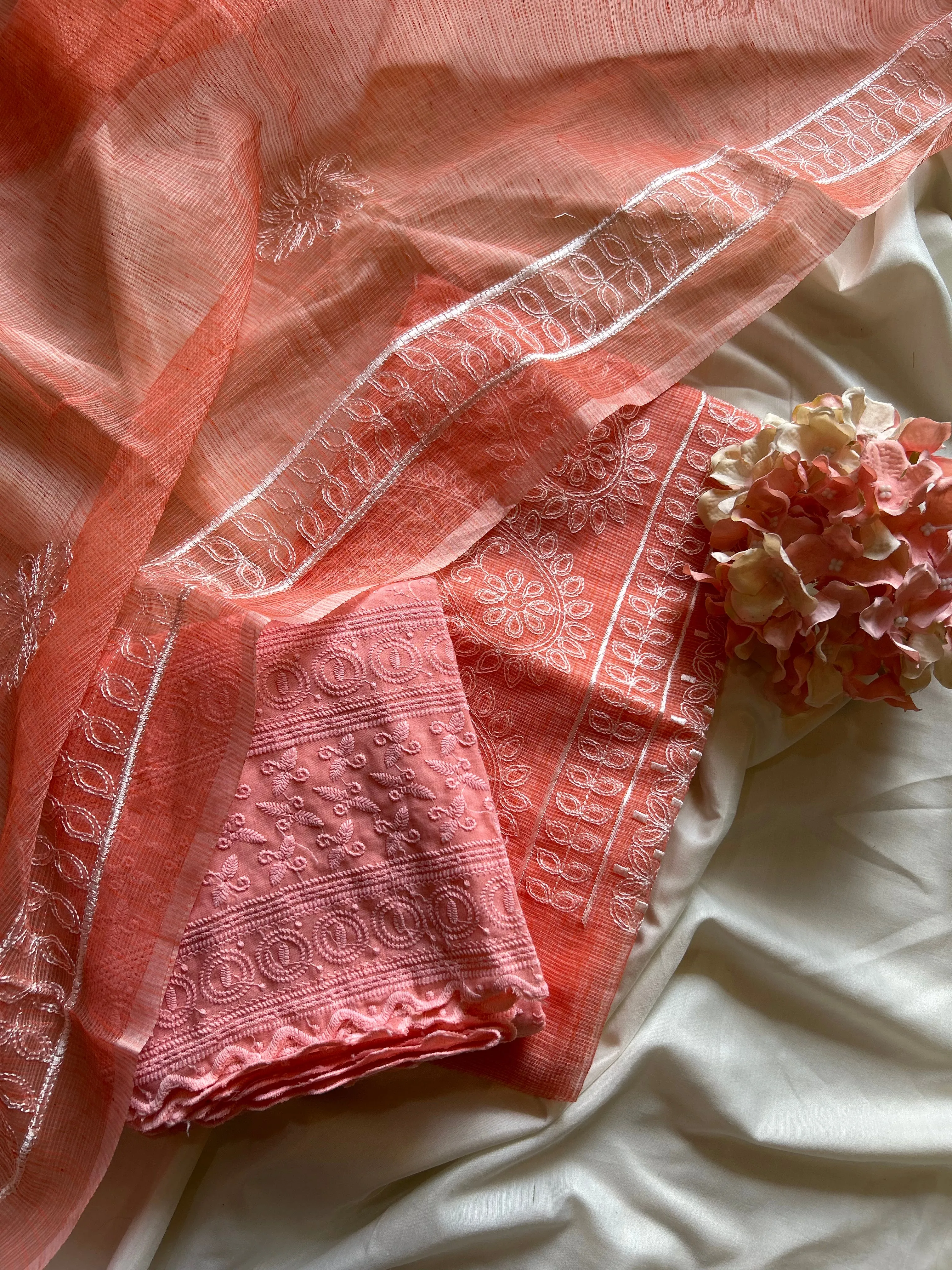 Kota Doriya Suit In Orange