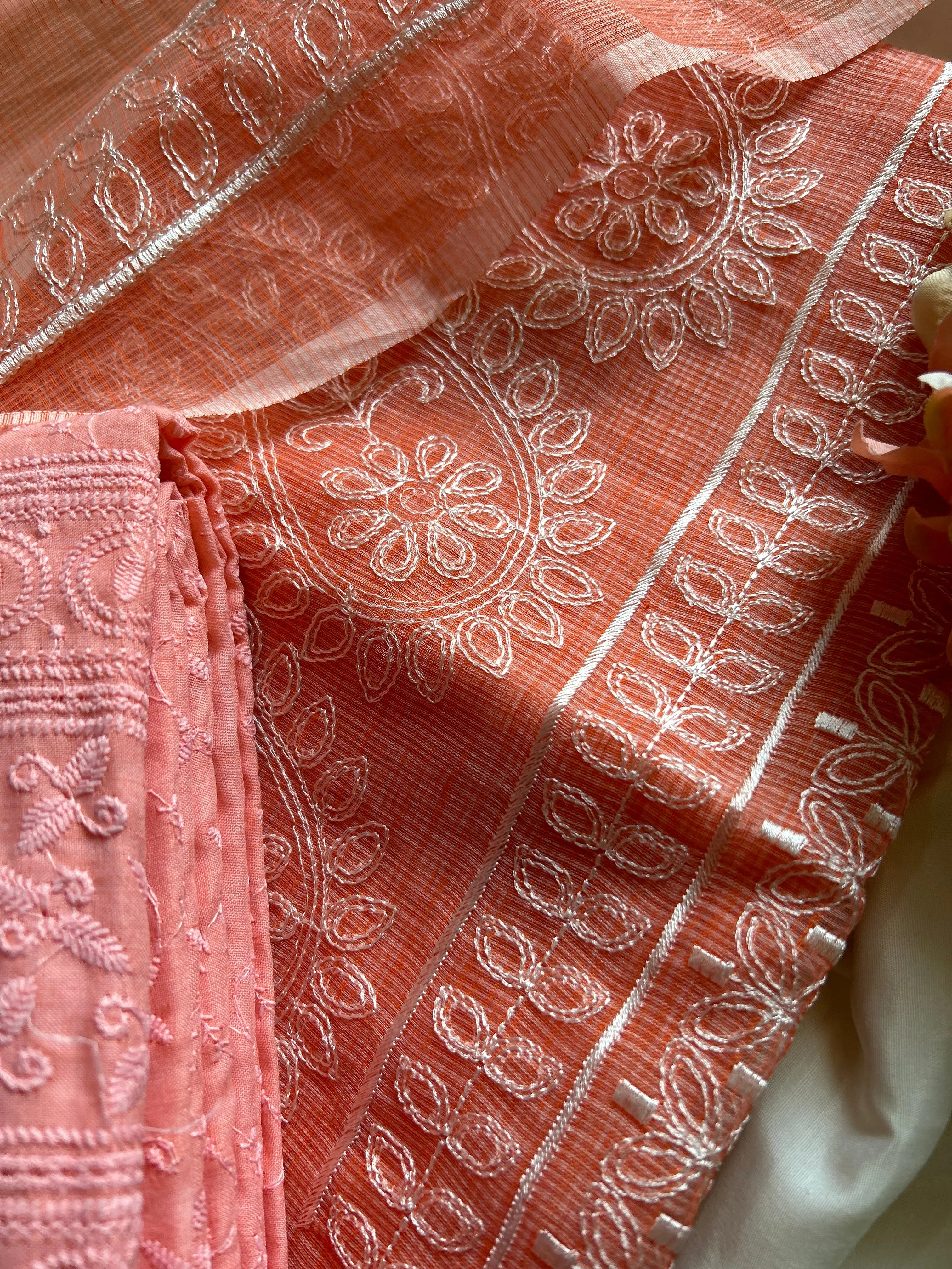 Kota Doriya Suit In Orange