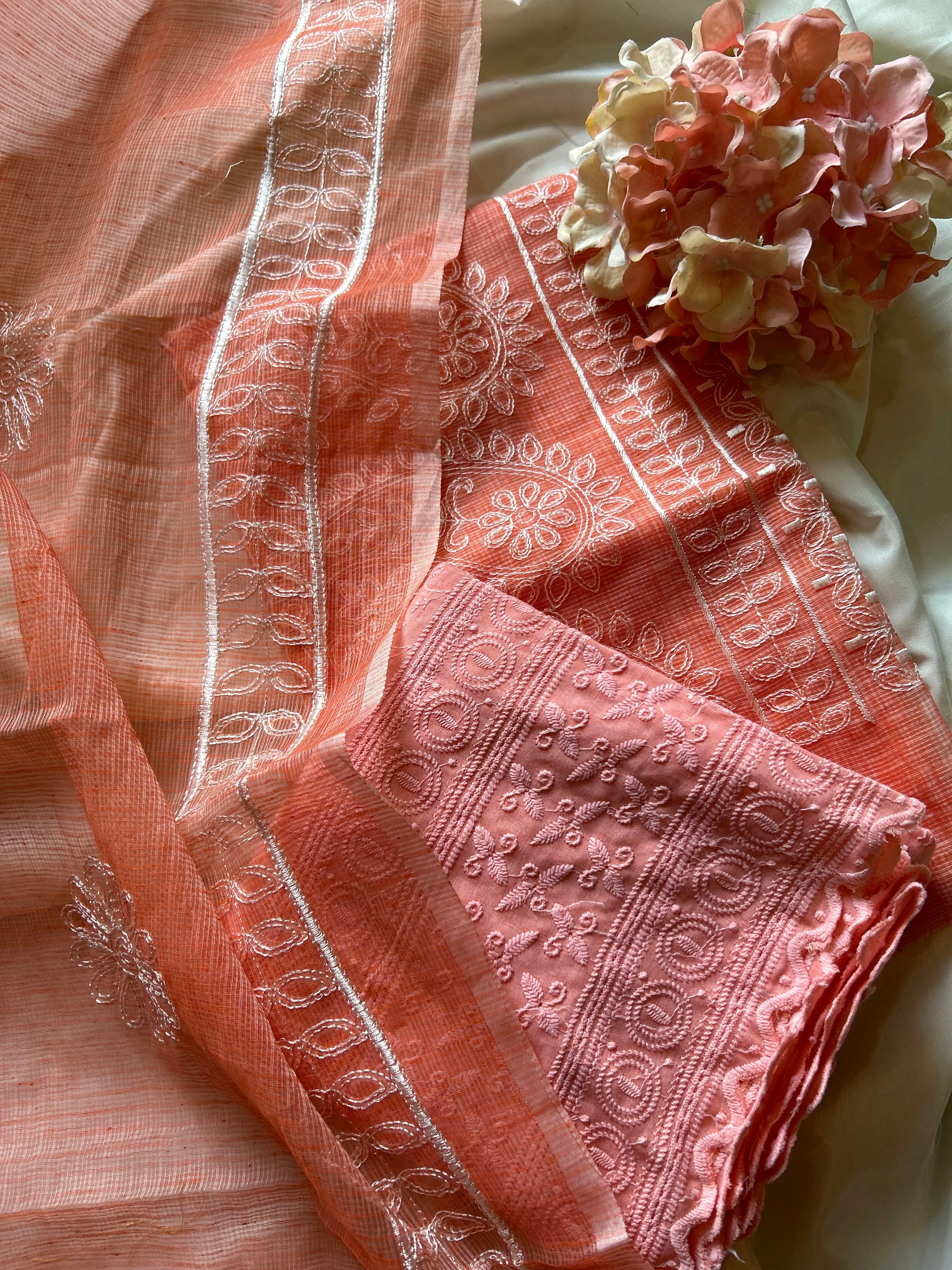 Kota Doriya Suit In Orange