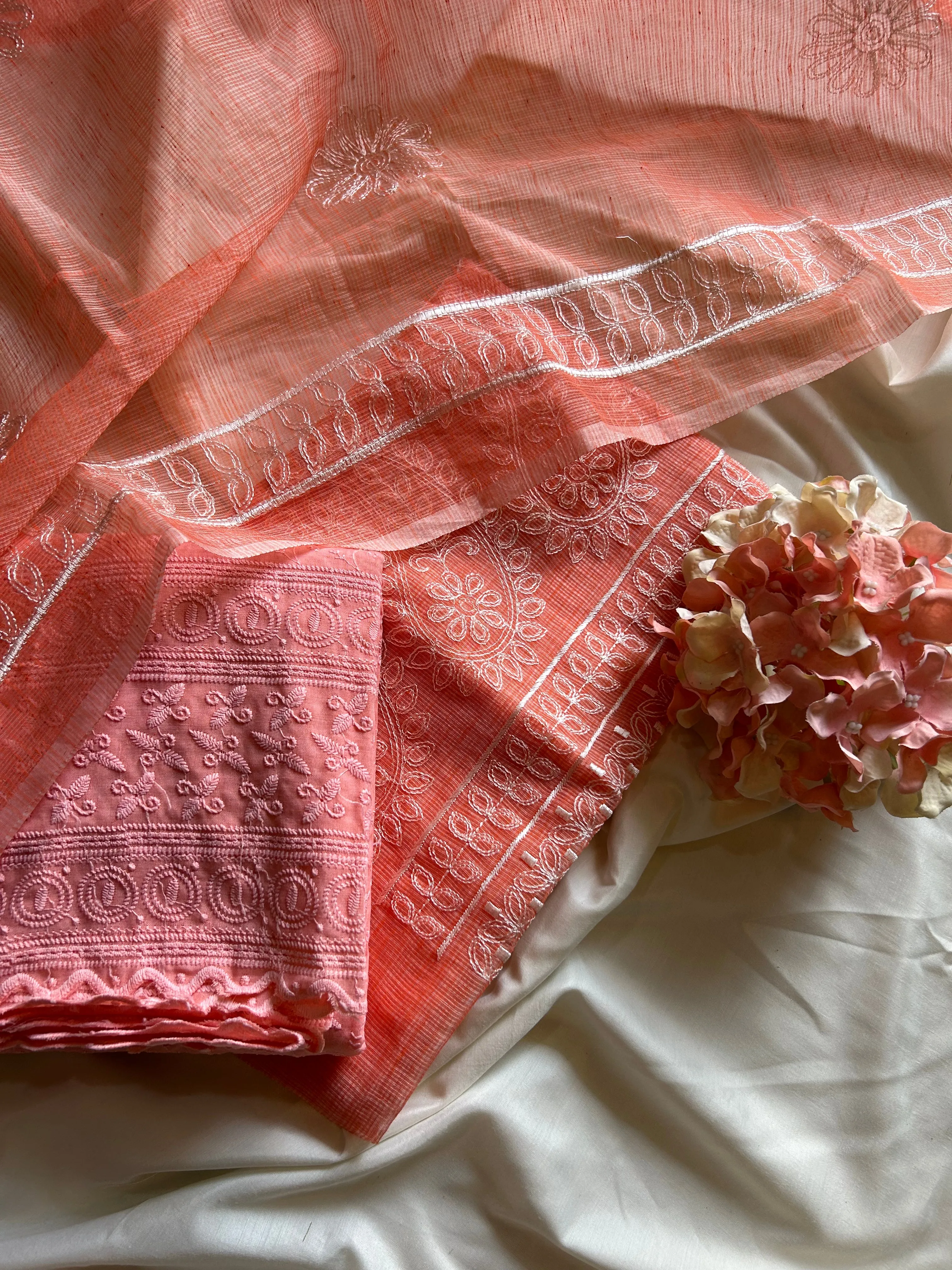 Kota Doriya Suit In Orange