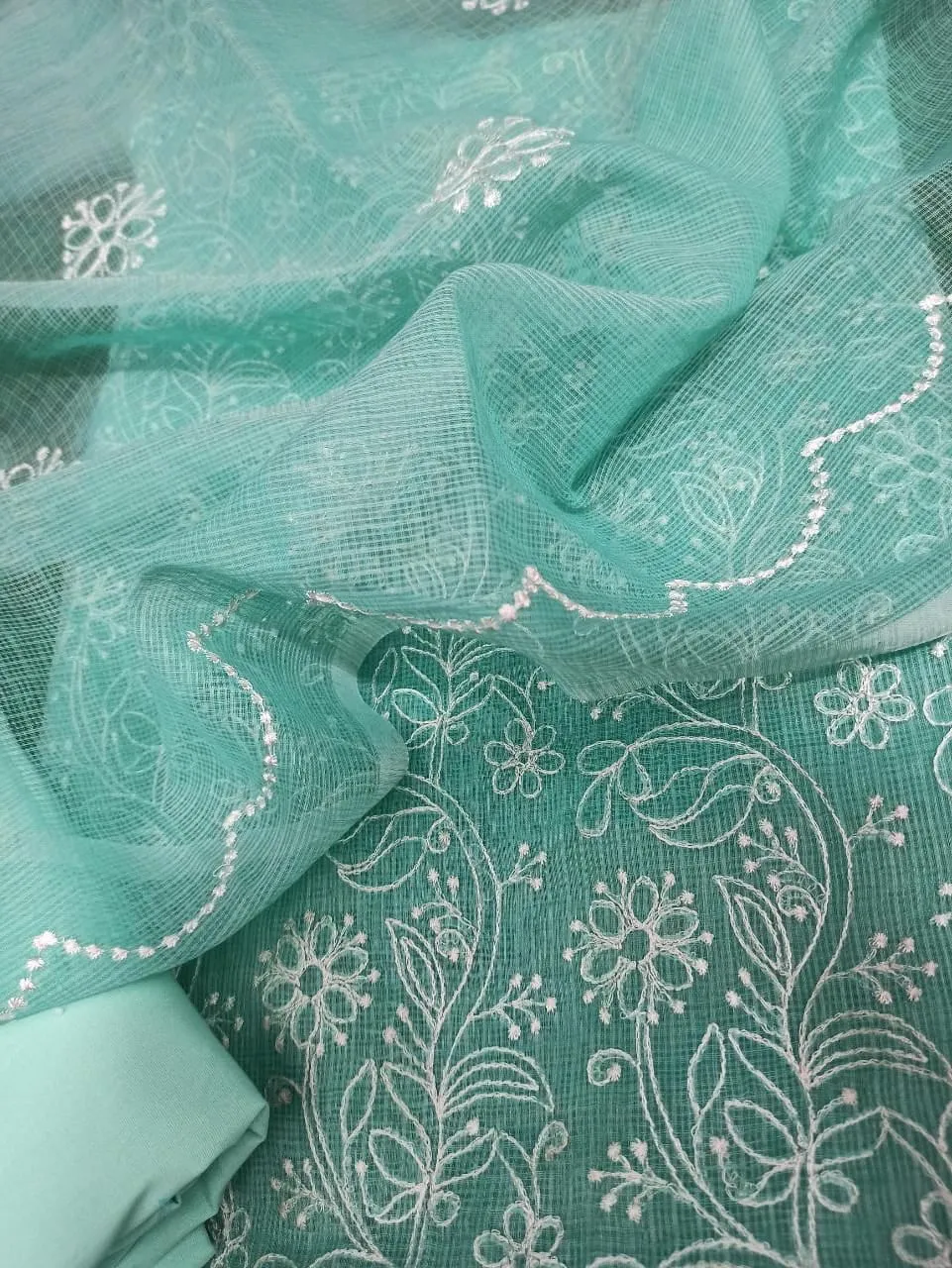 Kota Doriya Suit In Sea Green