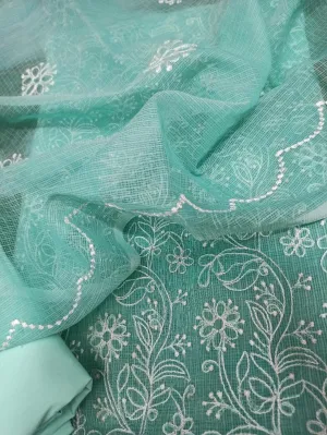 Kota Doriya Suit In Sea Green
