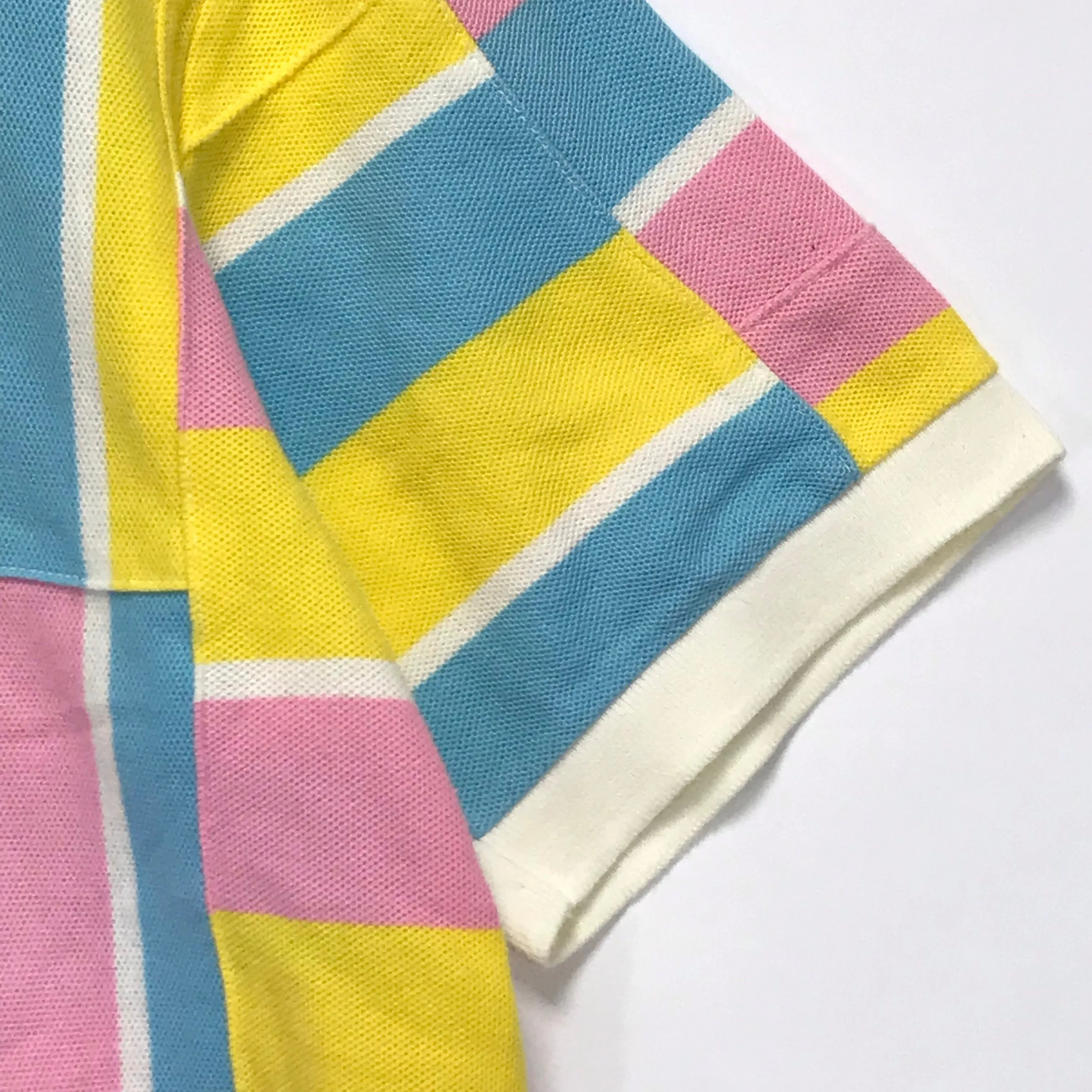 [L] A Bathing Ape Bape Bape Cotton Candy Patchwork Polo Shirt
