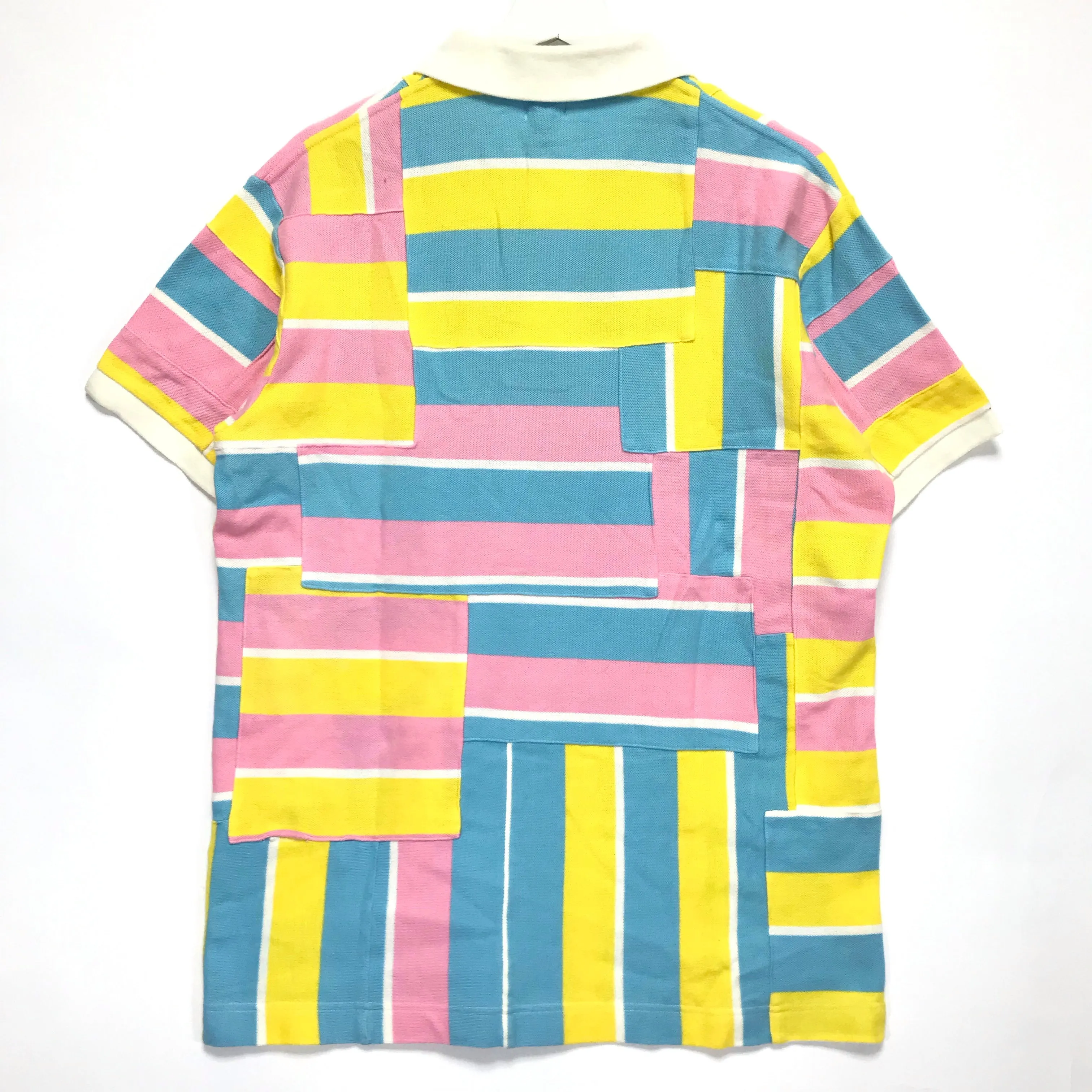 [L] A Bathing Ape Bape Bape Cotton Candy Patchwork Polo Shirt