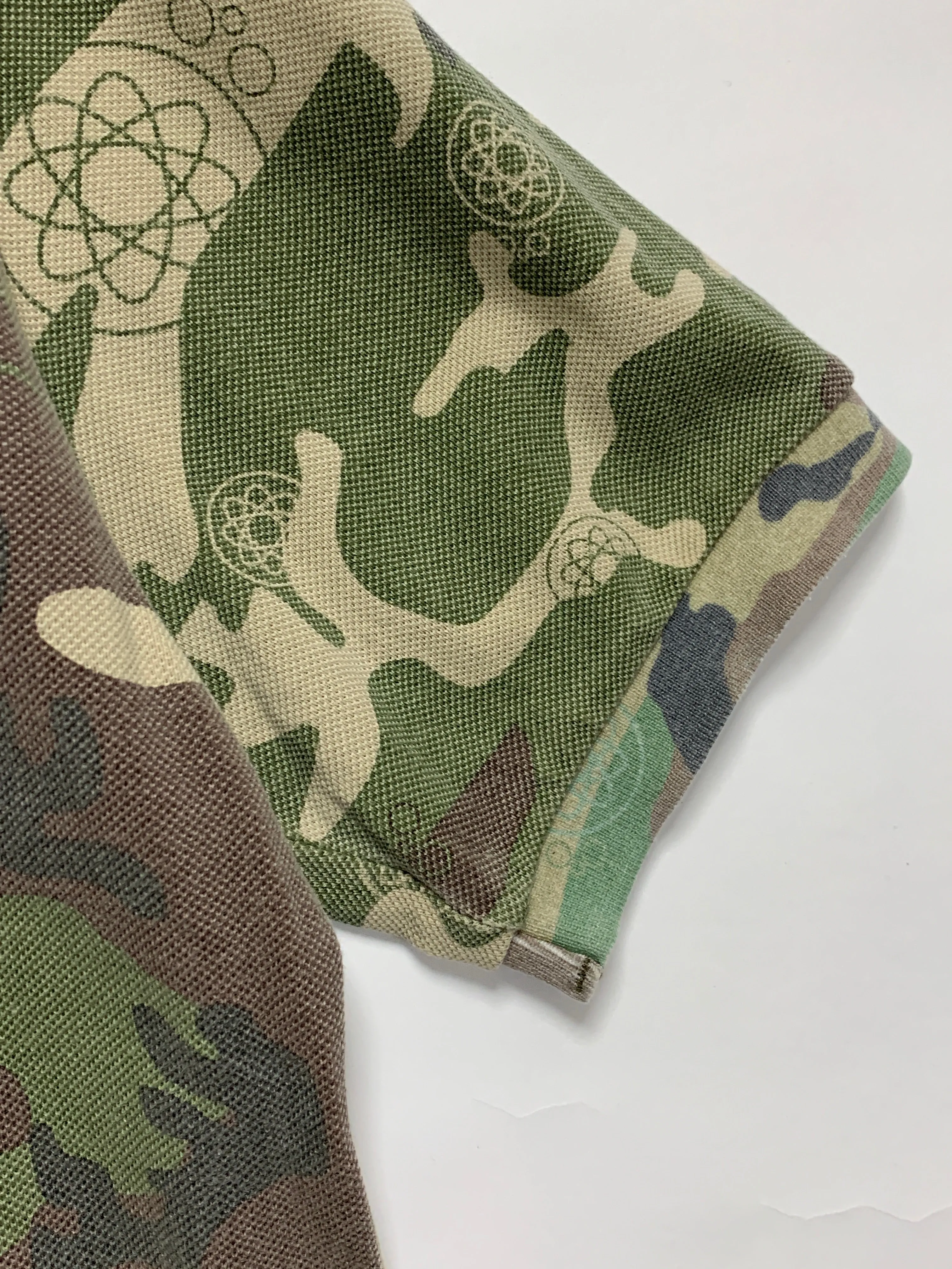 [L] Futura Laboratories Atom Woodland Camo Polo Shirt