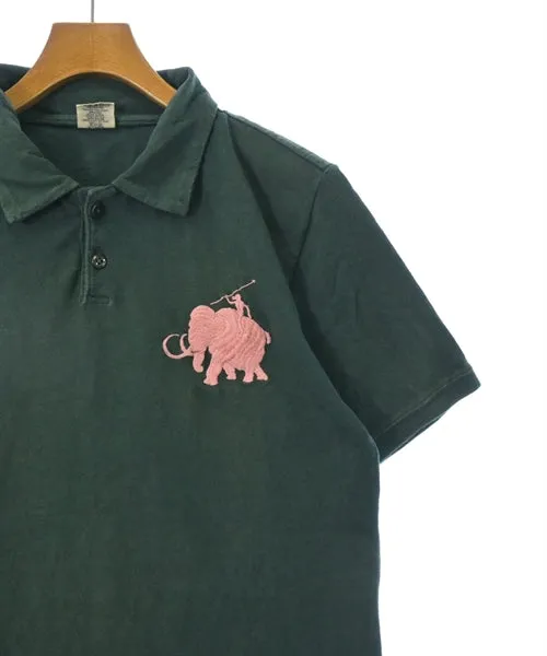 [L] Kapital Mammoth Embroidered Polo Shirt Green