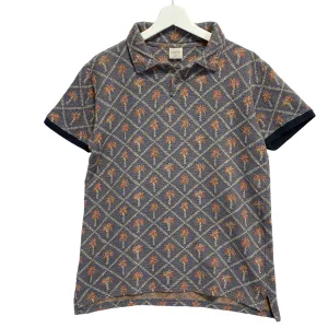 [L] Kapital Woven Palm Tree Polo Shirt