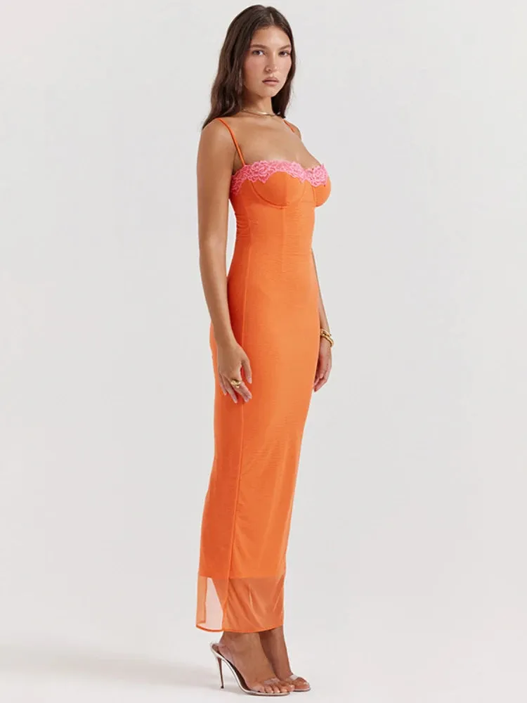 Lace Spaghetti Strap Dress