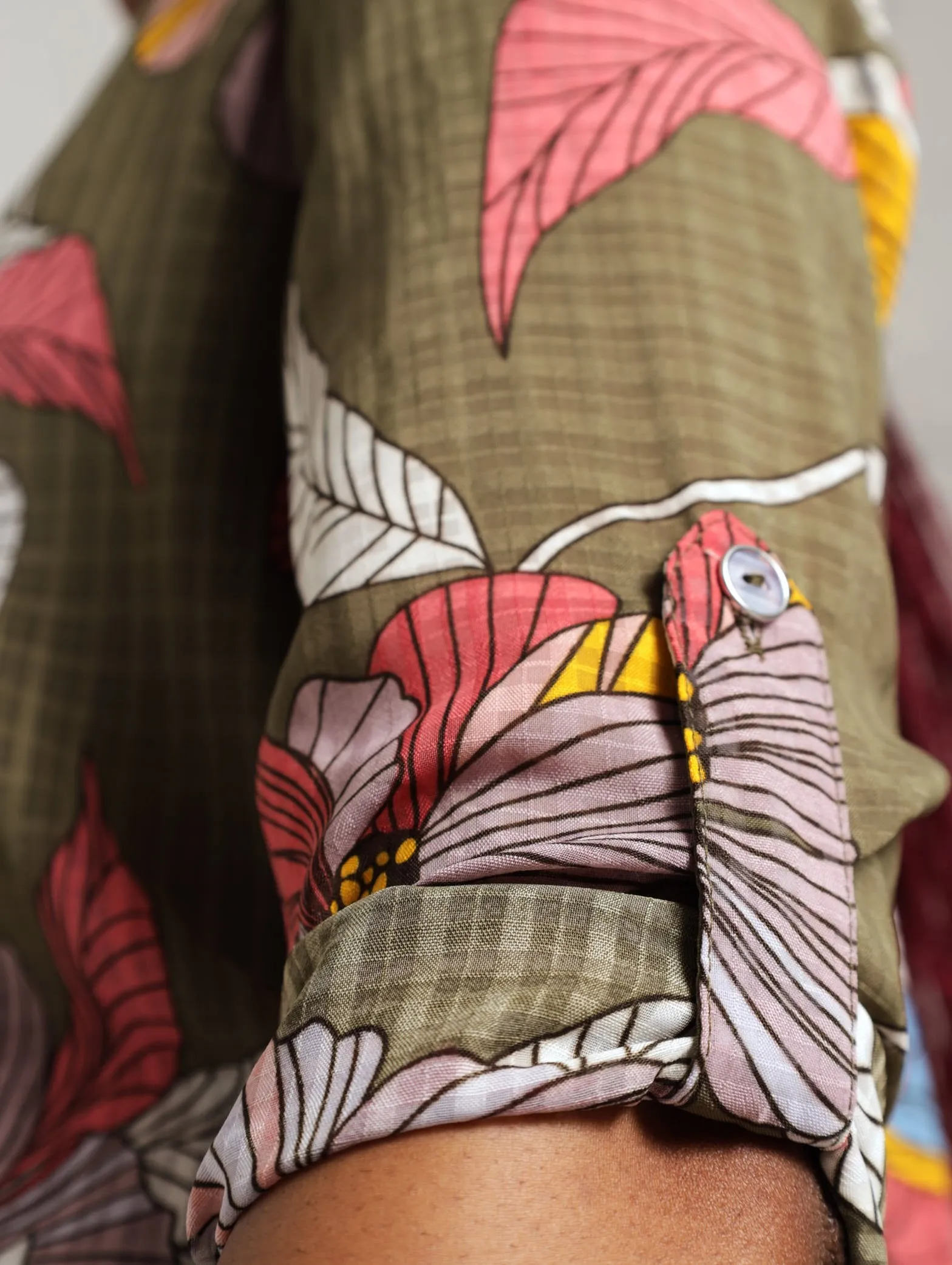 Ladies Printed Georgette Henley Top
