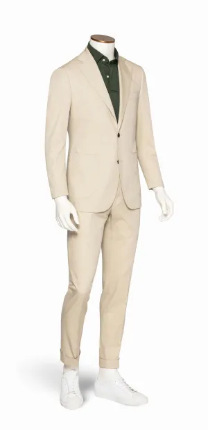 Larusmiani Cotton Stretch Fine Gabardine Light Sand