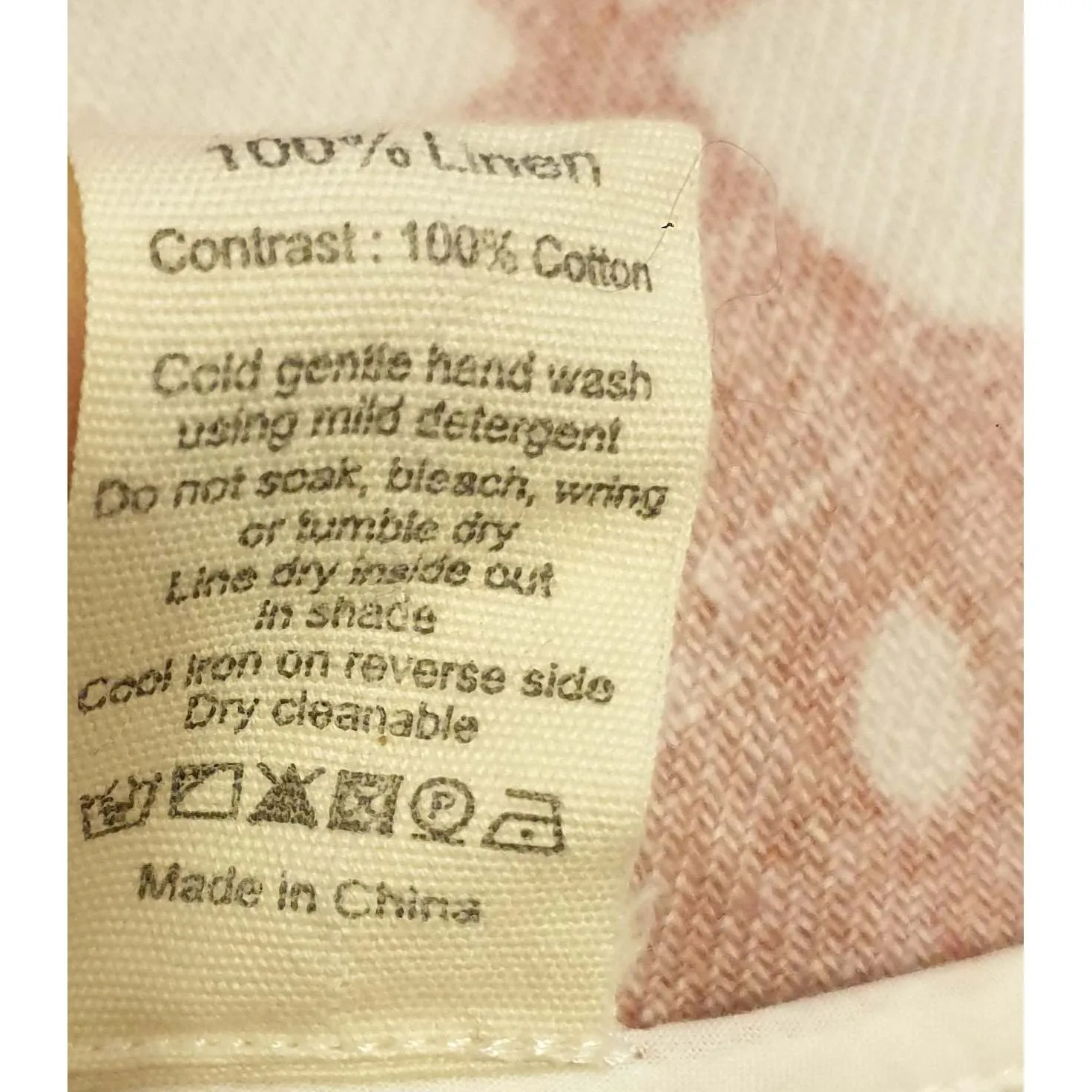 Lee Mathews preloved red 100% linen skirt with pretty white print size ) (best fits size 6-8)