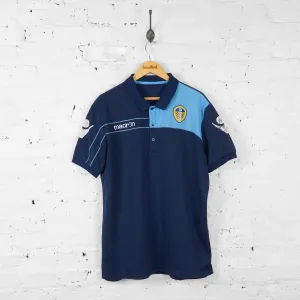 Leeds United Macron Polo Shirt - Blue - XL