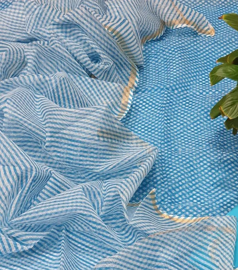 Leheriya Kota  Suit In Blue
