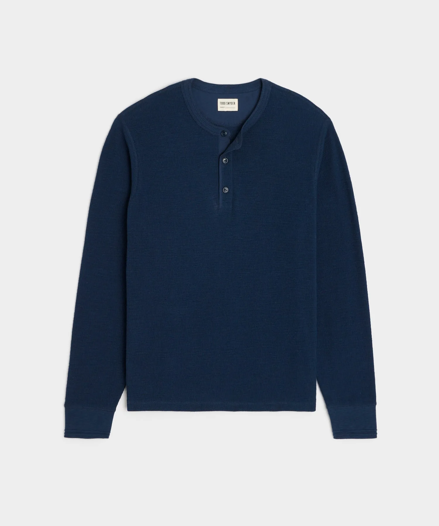 Lightweight Mini Waffle Henley