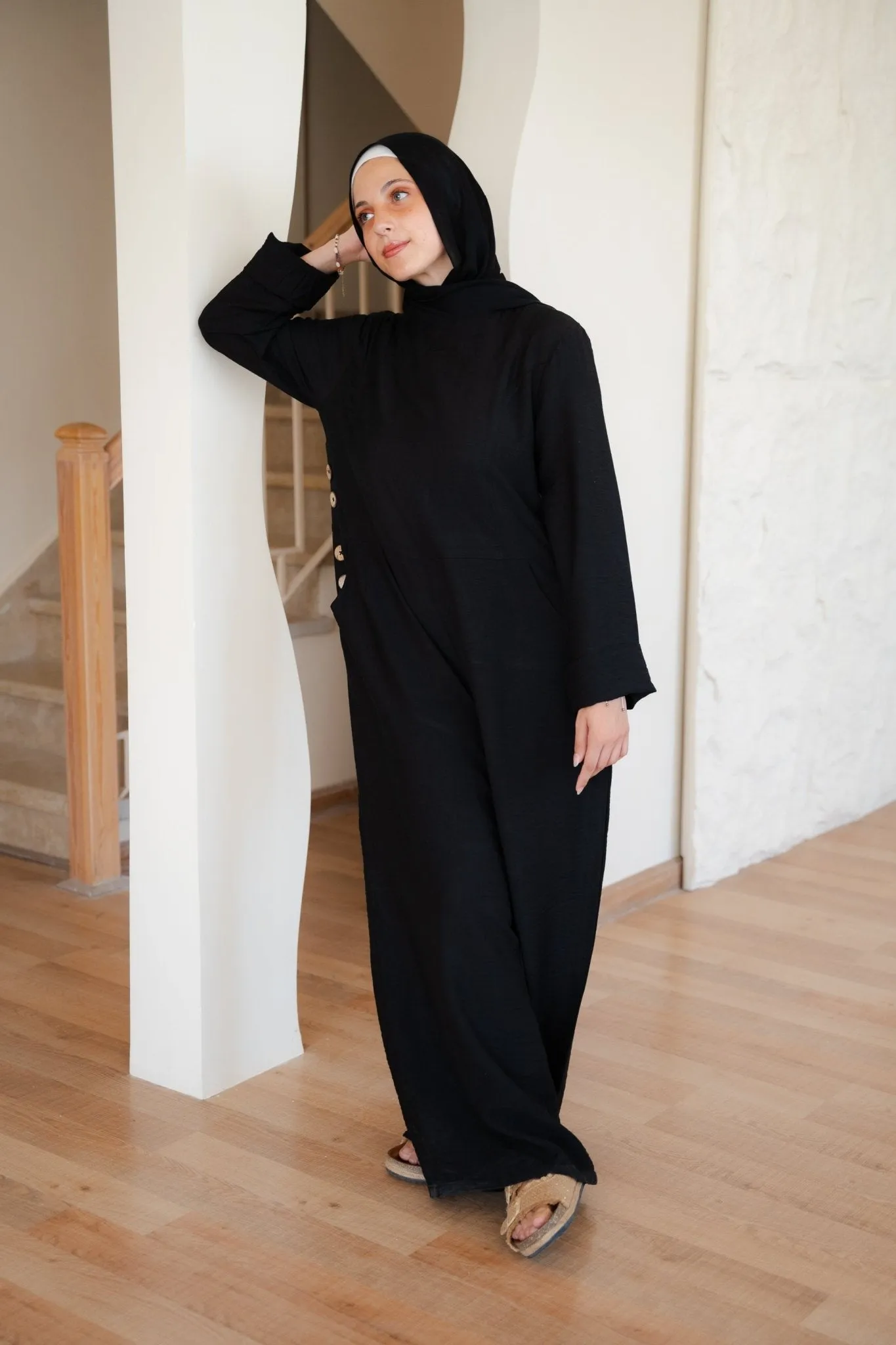 Linen Jumpsuit black