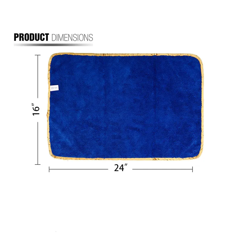 Long/Short Hair Microfiber Towel (16"x24", 380GSM, Pack of 6)