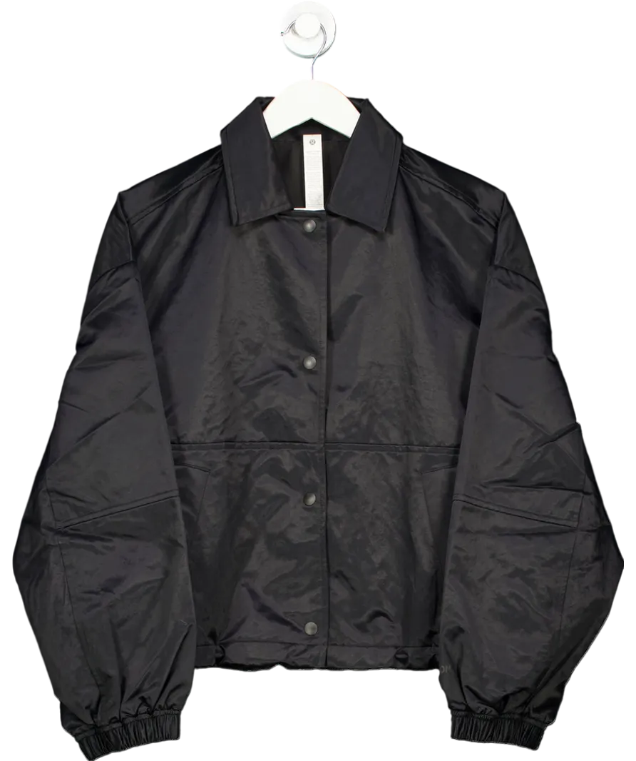 Lululemon Black Insulated Oversized Collared Jacket UK S